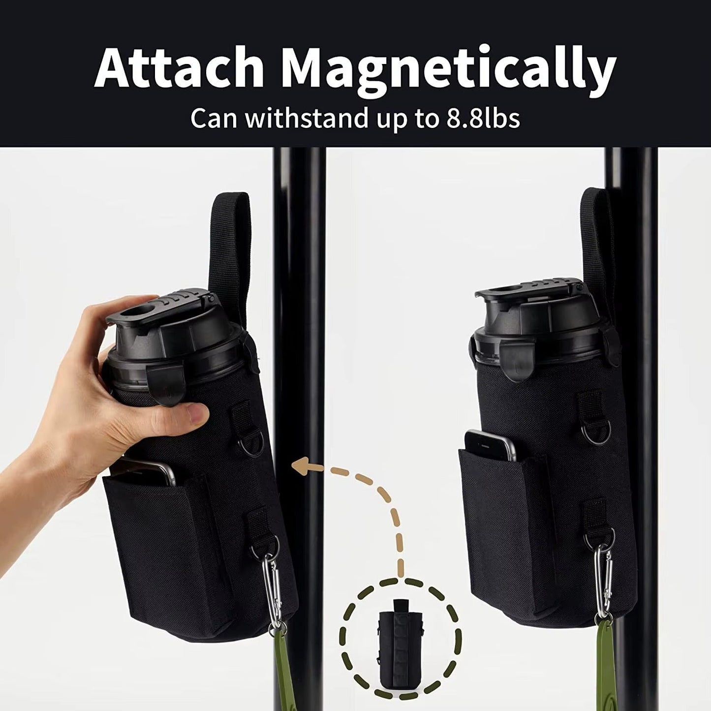TRAGBARER MAGNETISCHER WASSERFLASCHENHALTER | PHANX - PHANX