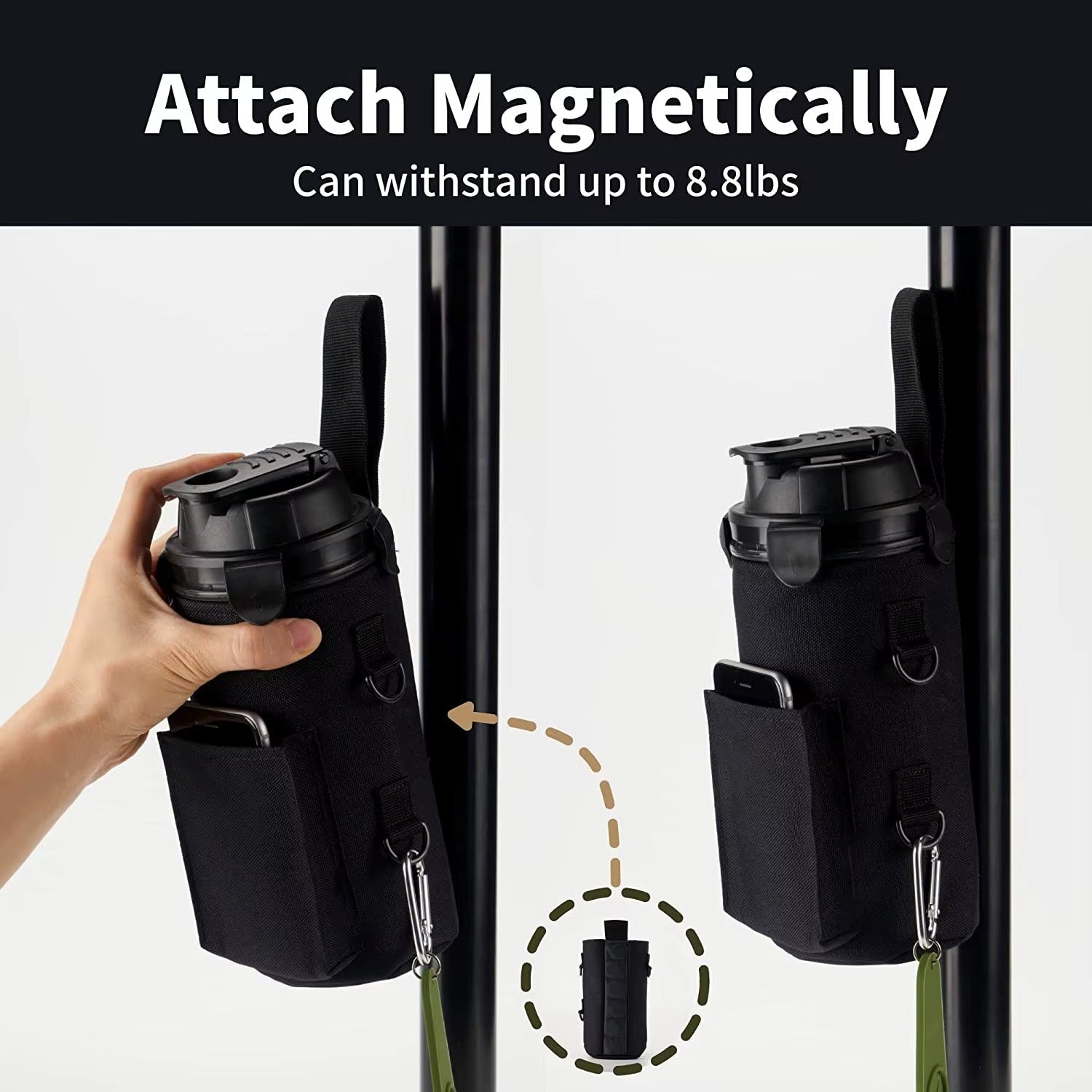 TRAGBARER MAGNETISCHER WASSERFLASCHENHALTER | PHANX - PHANX
